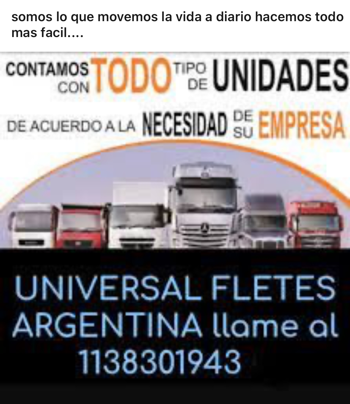 Imagen publicada de Universal fletes argentina
